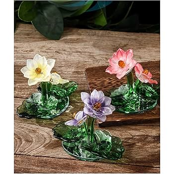 [美品]クリスタルガラス バスケット型装飾品 楽天市場】【最強配送対応】水晶蓮 60 クリスタル ロータス